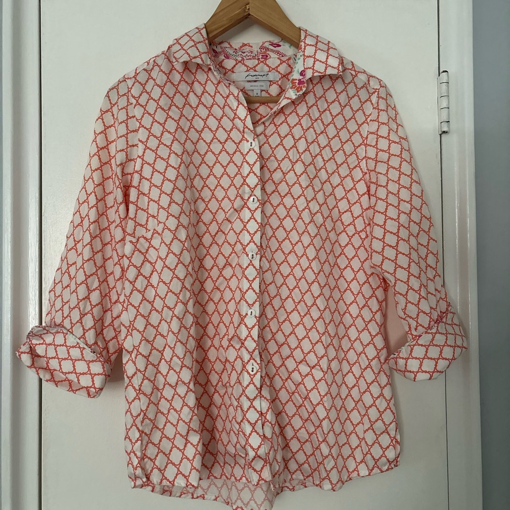 Foxcroft Button Down Top